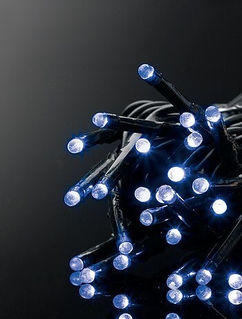 Guirlande exterieur 180 Led bleu 20m fil noir