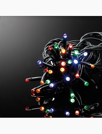 Guirlande exterieur 180 Led multicouleur 20m fil noir