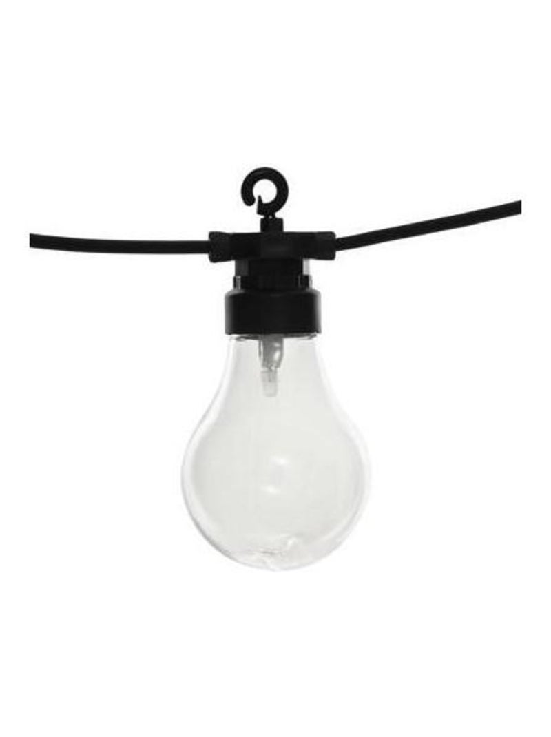 Guirlande extérieur LED solaire 10 ampoules 5m Blanc - Kiabi
