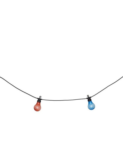 Guirlande extérieur LED solaire 10 ampoules couleur 5m - Kiabi Guirlande extérieur LED solaire 10 ampoules couleur 5m - Kiabi