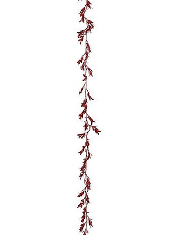 Guirlande petites feuilles 1,80m plastique or