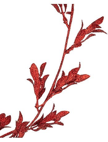 Guirlande petites feuilles 1,80m plastique or
