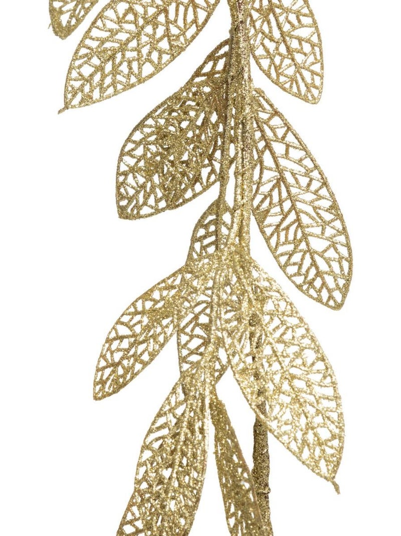 Guirlande feuilles 1,80m plastique transparent et or Doré - Kiabi