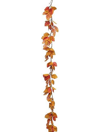 Guirlande feuilles automne 1,80m plastique