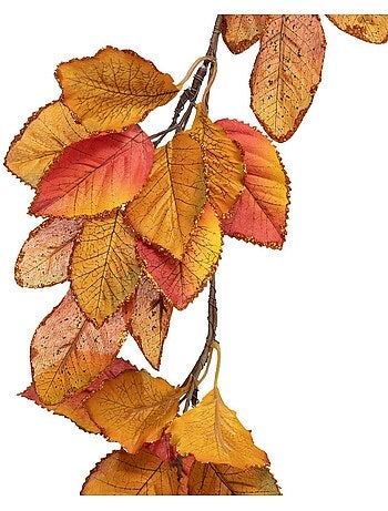 Guirlande feuilles automne 1,80m plastique