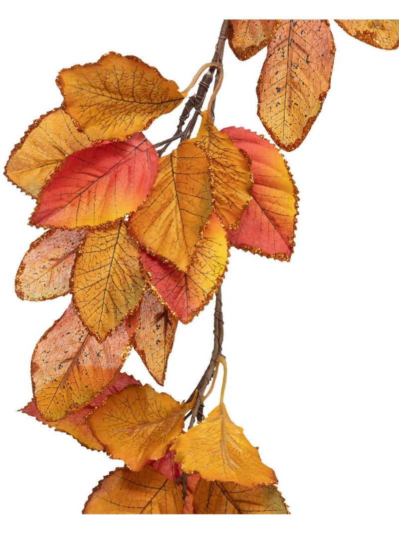 Guirlande feuilles automne 1,80m plastique Multicolore - Kiabi