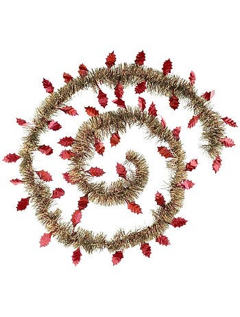 Guirlande feuilles frosty 15 cm x 2m 4 plis soir de noël