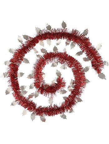 Guirlande feuilles frosty 15 cm x 2m 4 plis soir de noël