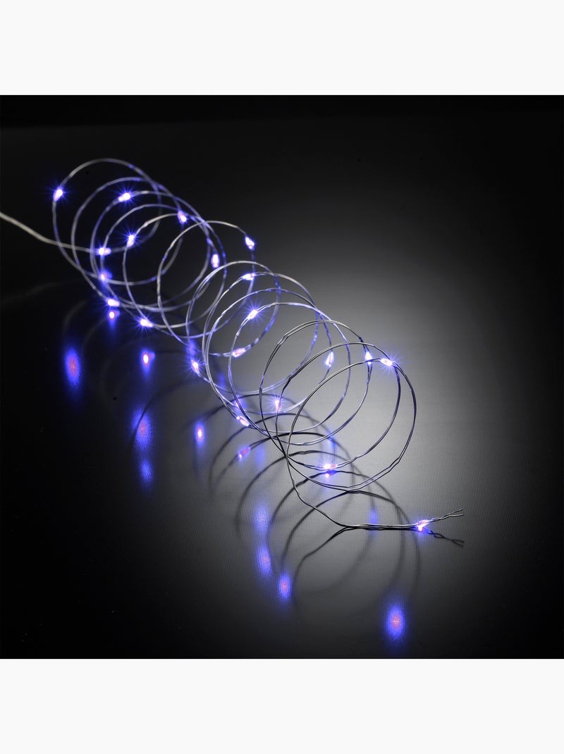 Guirlande fil cuivre 20 led bleues Bleu - Kiabi