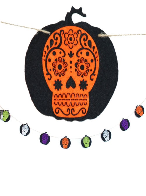 Guirlande Halloween en feutrine dia de los muertos - Kiabi Guirlande Halloween en feutrine dia de los muertos - Kiabi