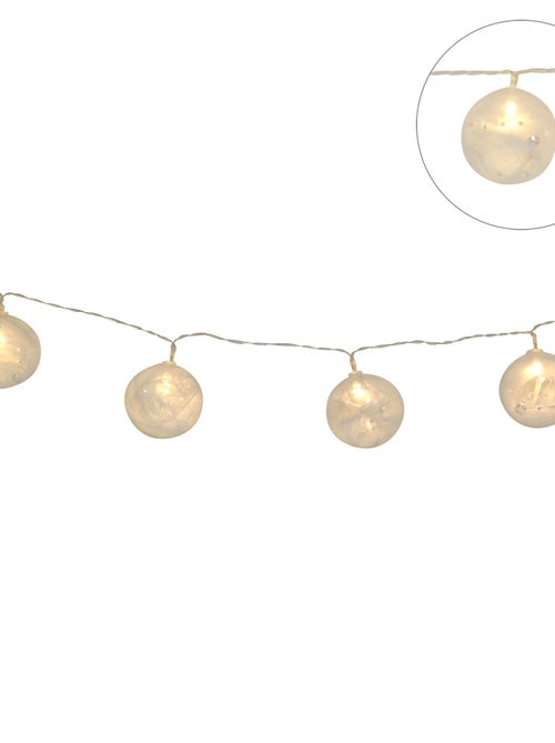 Guirlande interieur 10 boules plumes - Kiabi