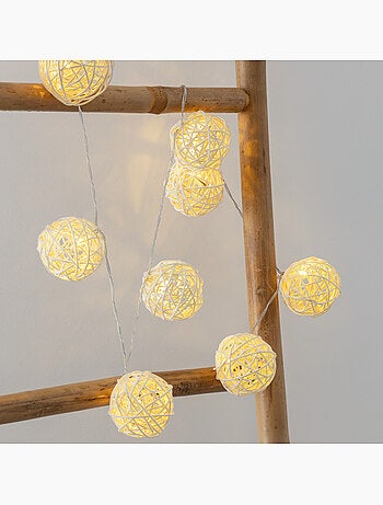 Guirlande LED 10 boules à pile ROTIN