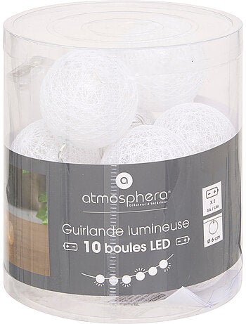 Guirlande LED 10 boules à pile TARA
