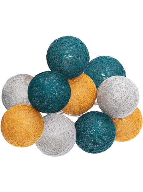 Guirlande LED 10 boules à pile TARA - Kiabi Guirlande LED 10 boules à pile TARA - Kiabi