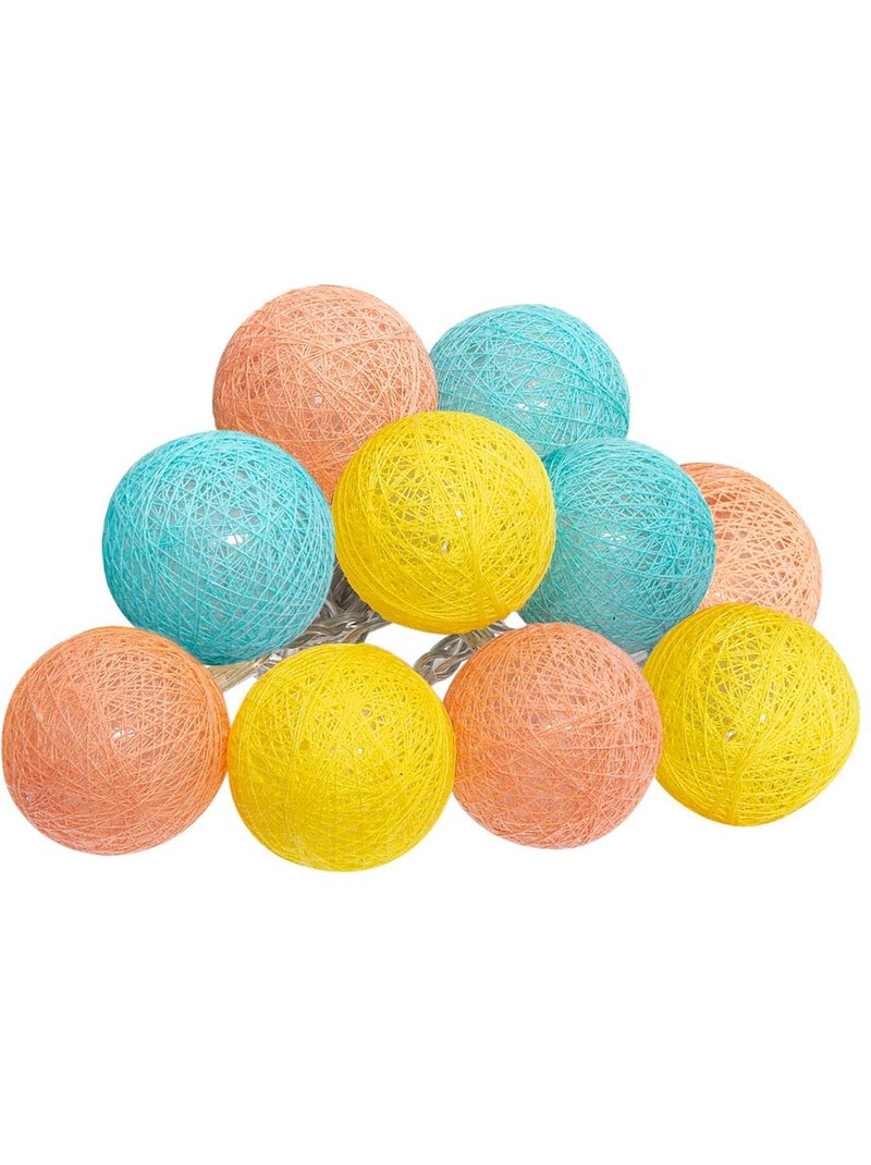 Guirlande LED 10 boules à pile TARA Jaune - Kiabi