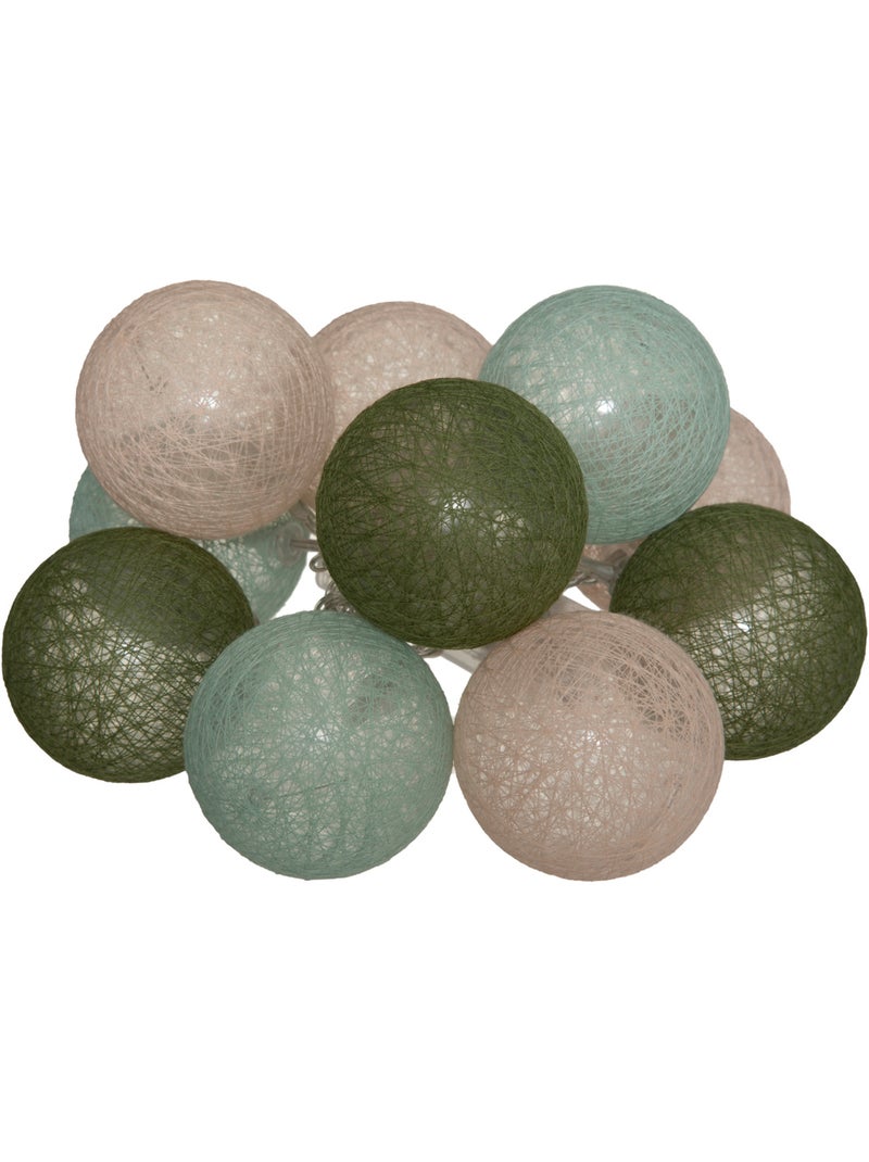 Guirlande LED 10 boules à pile TARA Marron - Kiabi