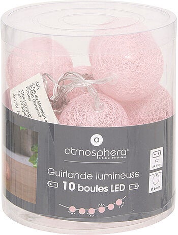 Guirlande LED 10 boules à pile TARA