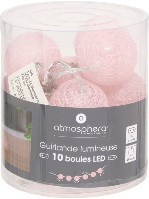 Guirlande LED 10 boules à pile TARA - Kiabi