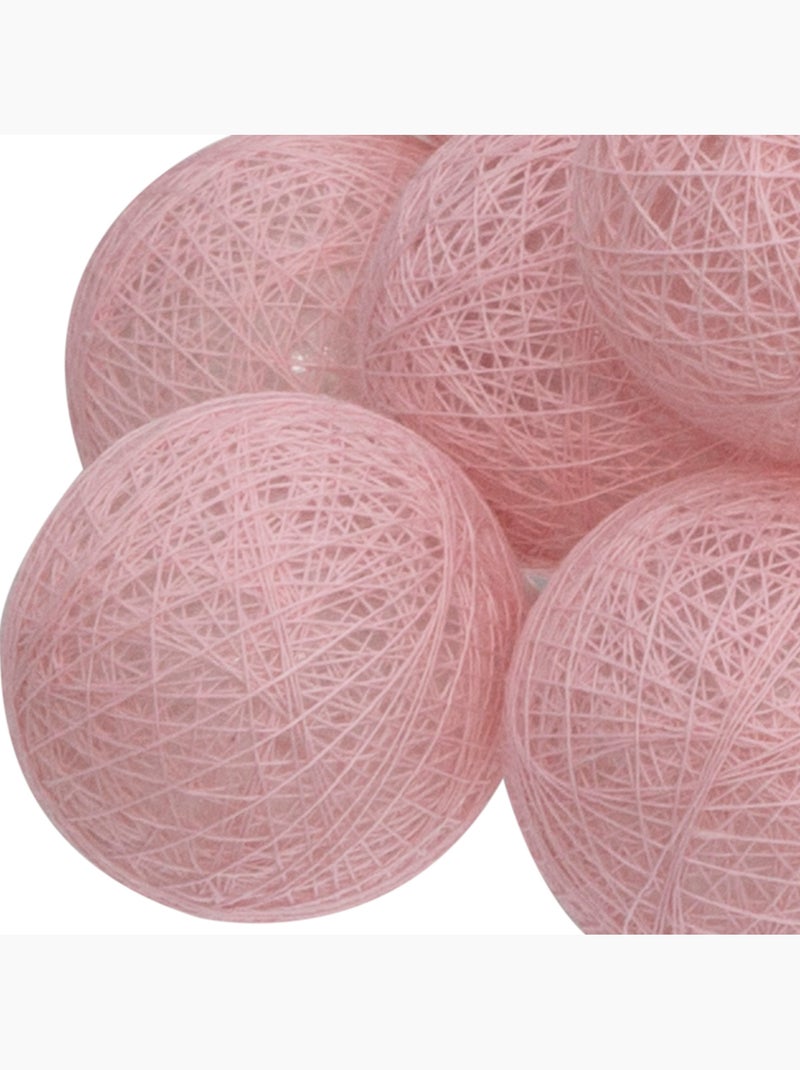 Guirlande LED 10 boules à pile TARA Rose clair - Kiabi