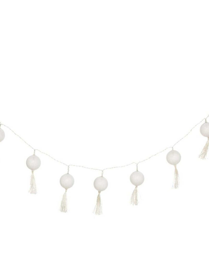 Guirlande LED 10 pompons blanc D5 Blanc - Kiabi