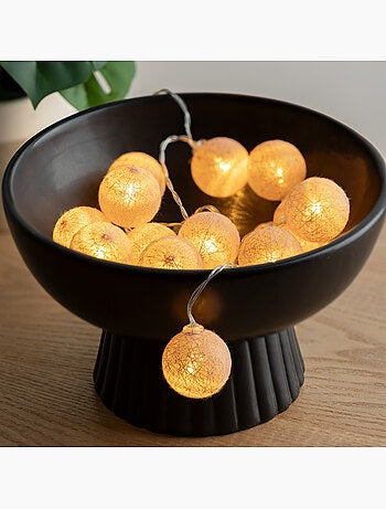 Guirlande LED 16 boules à pile TARA