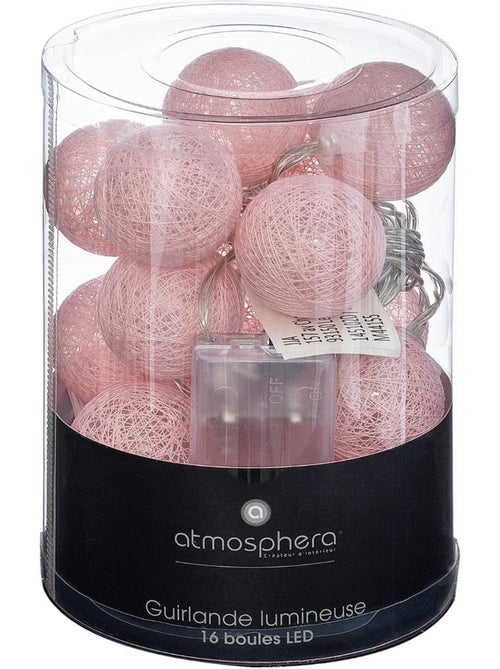 Guirlande LED 16 boules à pile TARA - Kiabi