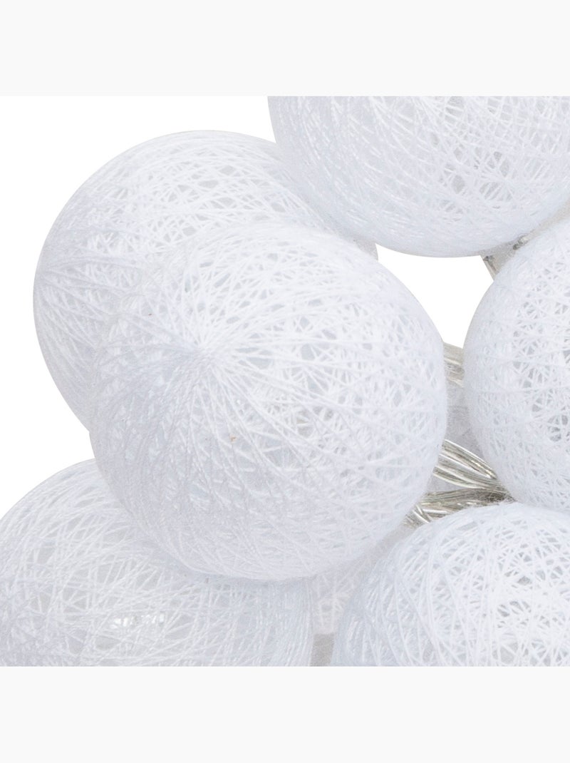 Guirlande LED 20 boules secteur TARA Blanc - Kiabi