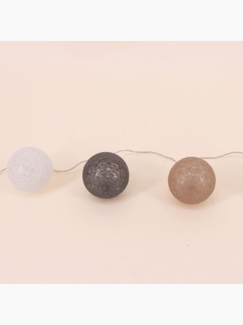 Guirlande led 8 boules Beige - Kiabi