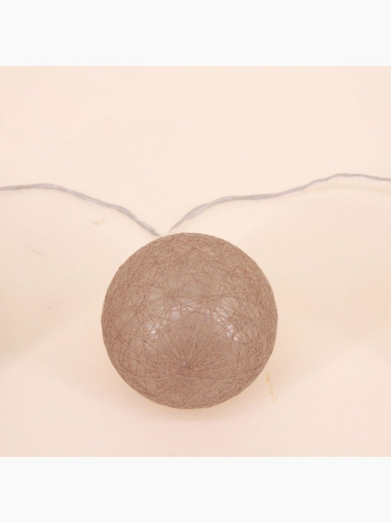 Guirlande led 8 boules Beige - Kiabi