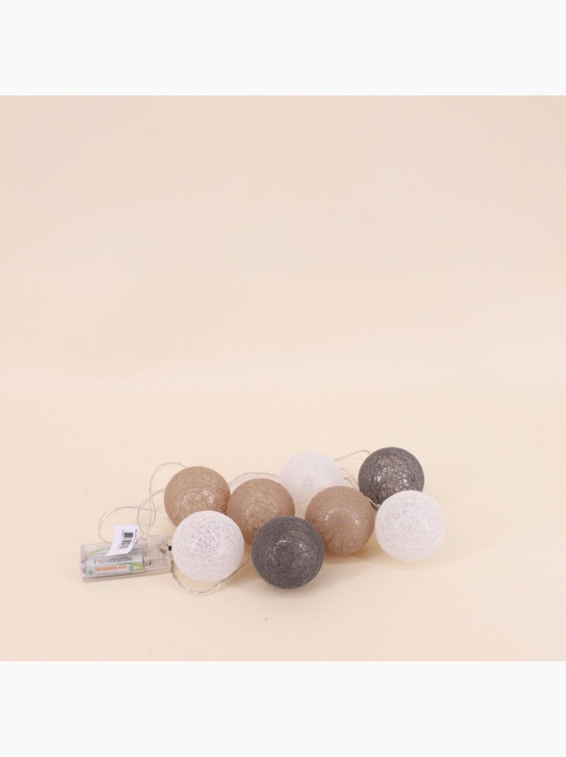 Guirlande led 8 boules Beige - Kiabi