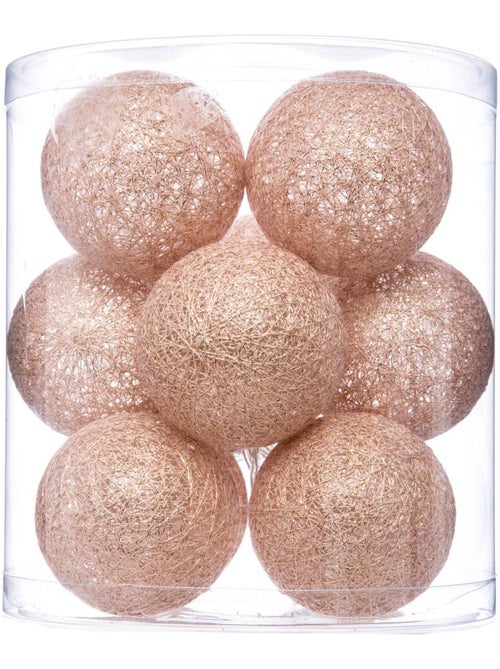 Guirlande LED à pile boules en coton tissé GLITTER SHINI - Kiabi Guirlande LED à pile boules en coton tissé GLITTER SHINI - Kiabi