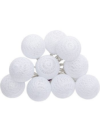 Guirlande led 10 boules à pile tara
