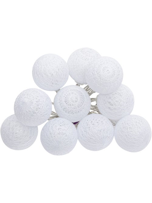 Guirlande led à pile "Tara" 10 boules lumineuses L165cm - Kiabi
