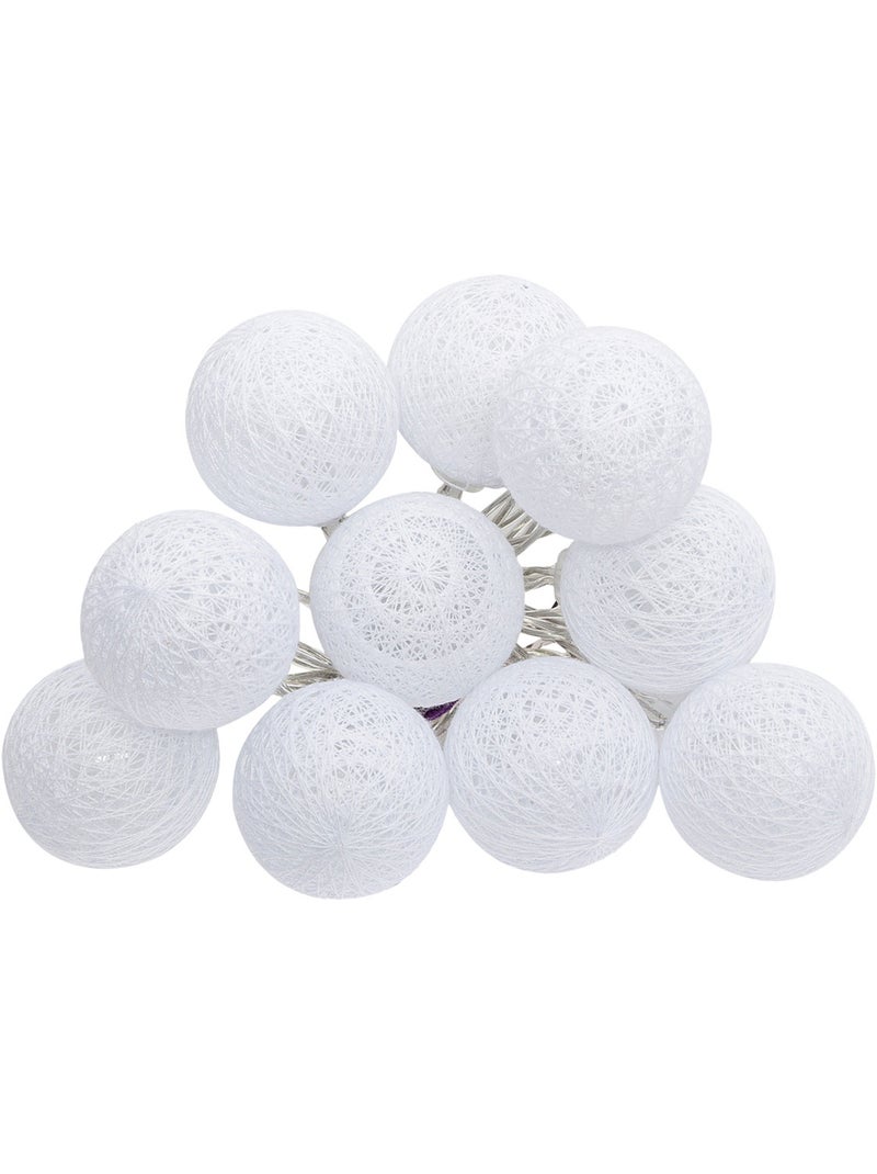 Guirlande led à pile "Tara" 10 boules lumineuses L165cm Rouge - Kiabi