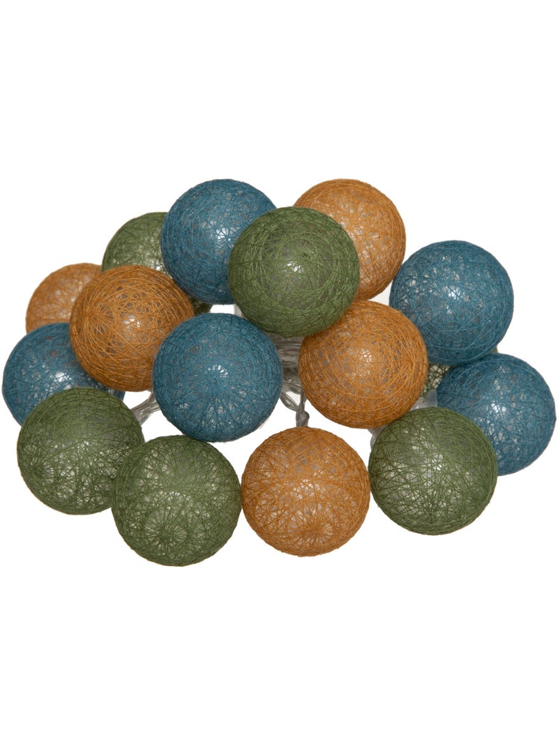 Guirlande LED à piles 16 boules TARA Vert - Kiabi