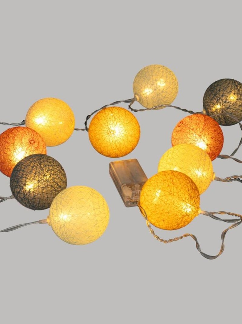 Guirlande LED à piles OYA 10 boules Diam.6cm Multicolore - Kiabi