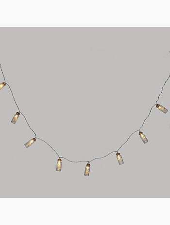 Guirlande LED bouteilles verre à pile FLEUR