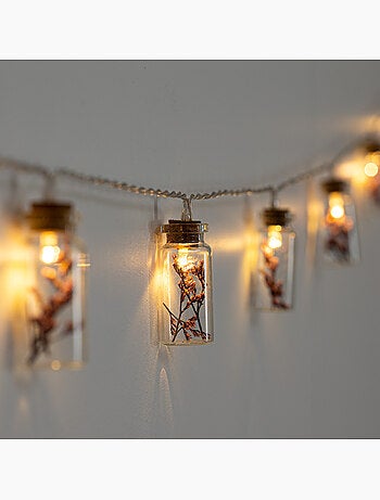 Guirlande LED mini-bouteilles en verre FLEUR