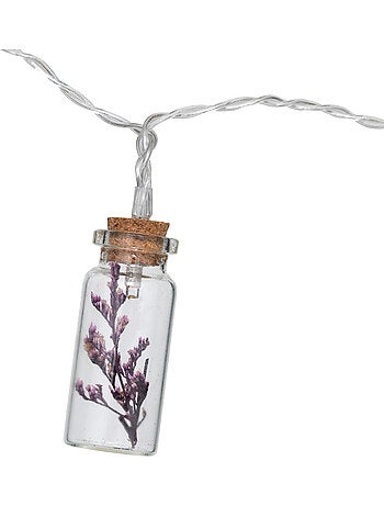 Guirlande LED mini-bouteilles en verre FLEUR