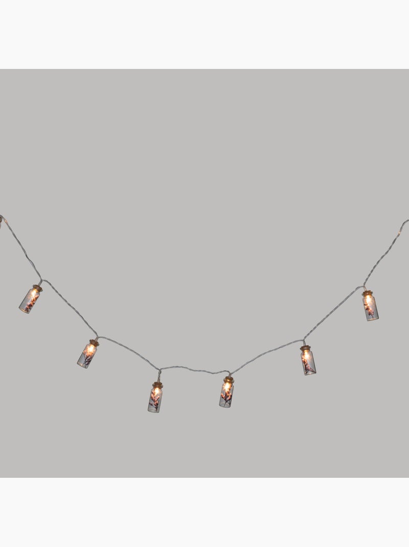 Guirlande LED mini-bouteilles en verre FLEUR Violet - Kiabi