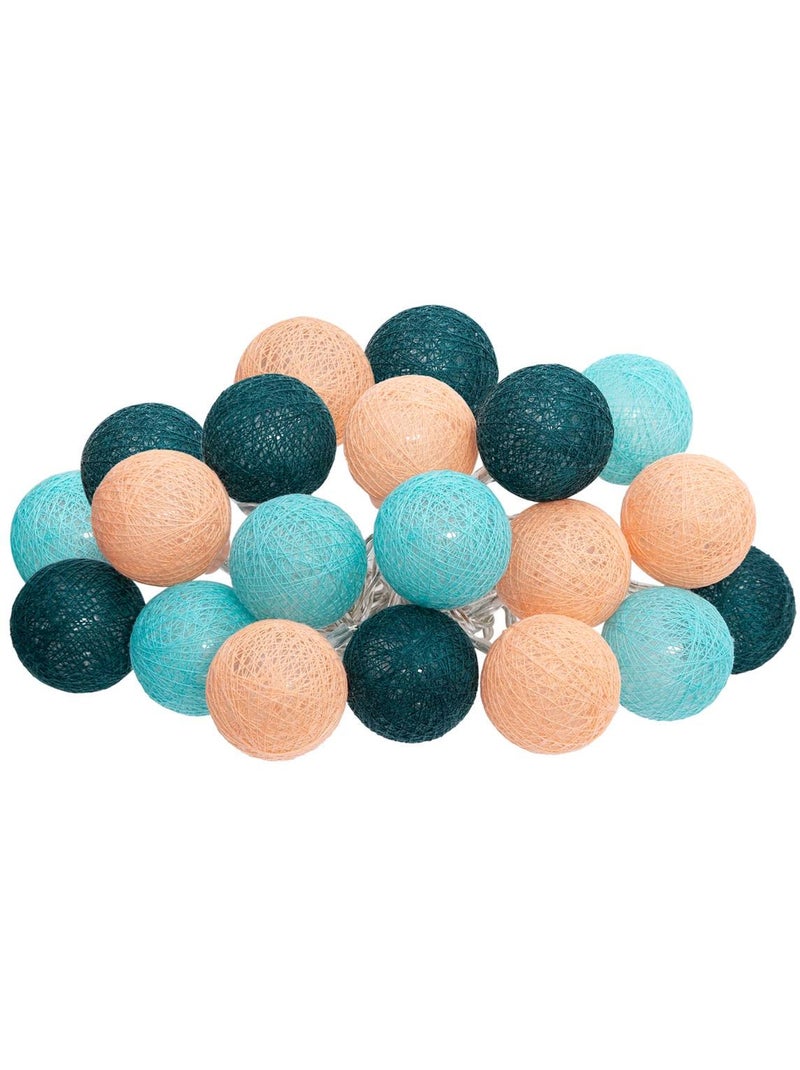 Guirlande led secteur 20 boules box Bleu Marron - Kiabi