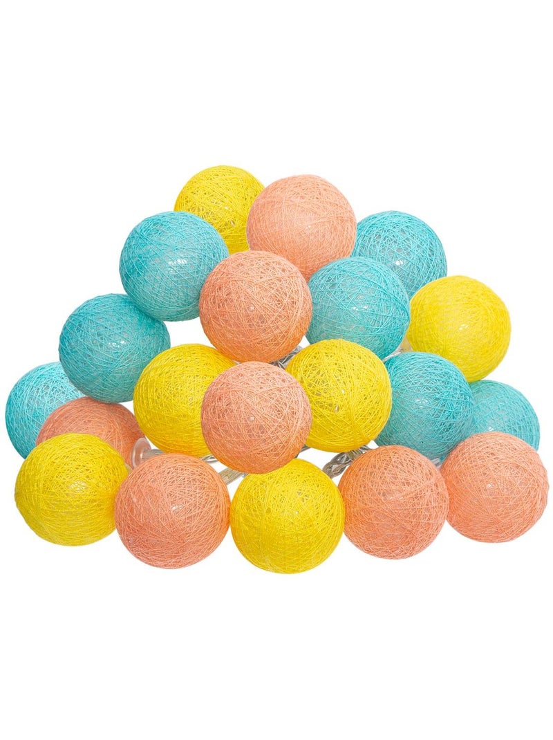 Guirlande led secteur 20 boules box Bleu Marron - Kiabi