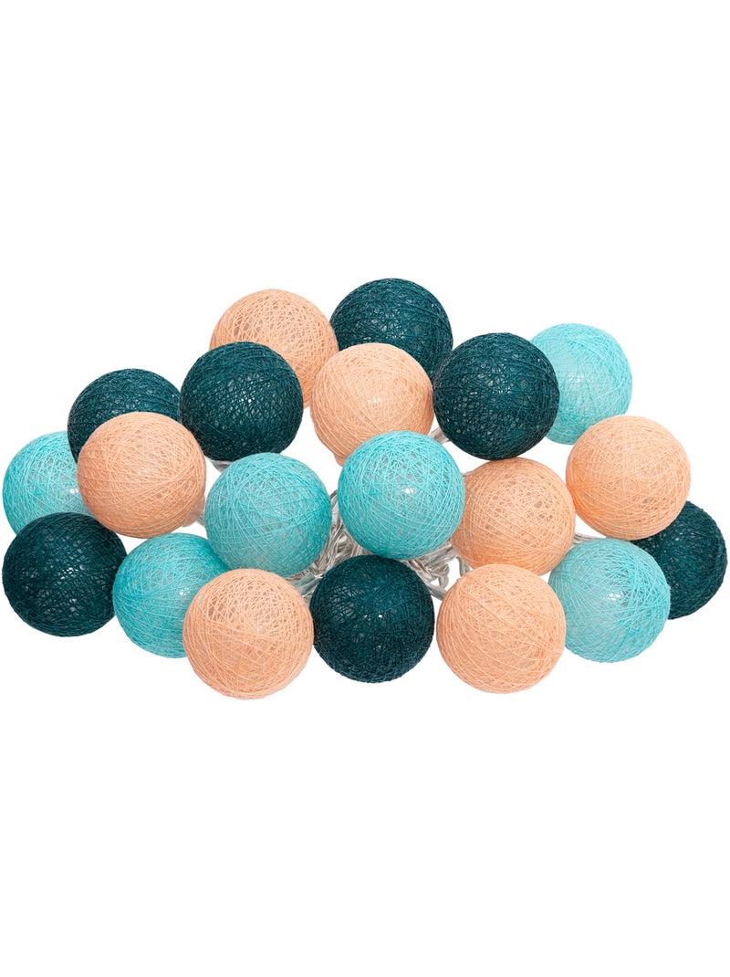 Guirlande LED Secteur 20 Boules BOX Jaune / Violet - Kiabi