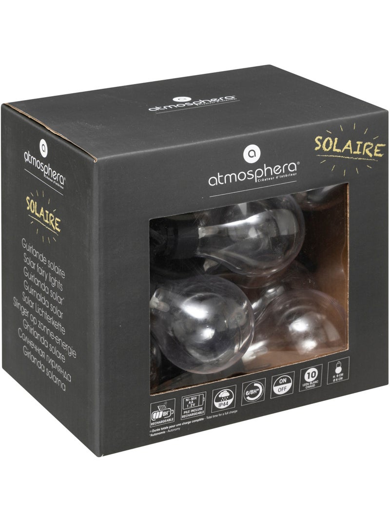 Guirlande LED solaire extérieure IVY Noir - Kiabi
