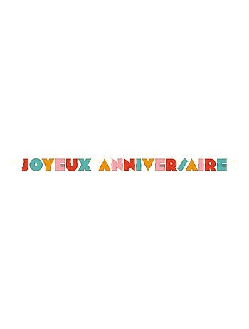Guirlande lettres multicolores Joyeux Anniversaire