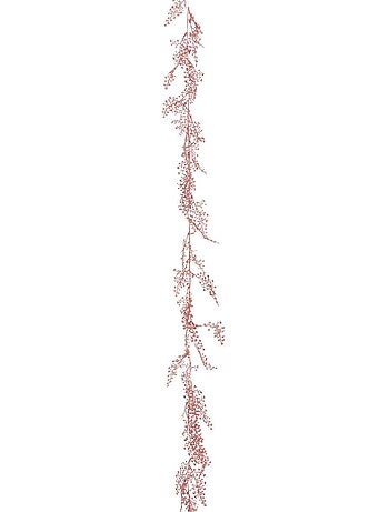Guirlande petites feuilles 1,80m plastique or