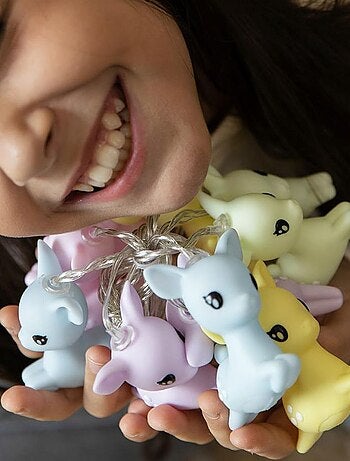 Guirlande lumineuse biches tons pastel
