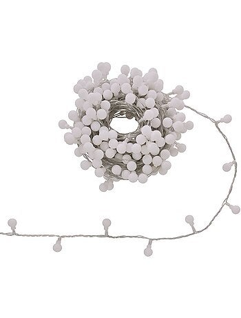 Guirlande lumineuse boules d'extérieur 17,5 m 233 led blanc chaud 13 fonctions sur secteur