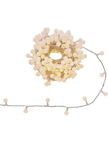 Guirlande lumineuse boules d'extérieur 17,5 m 233 led blanc chaud 13 fonctions sur secteur