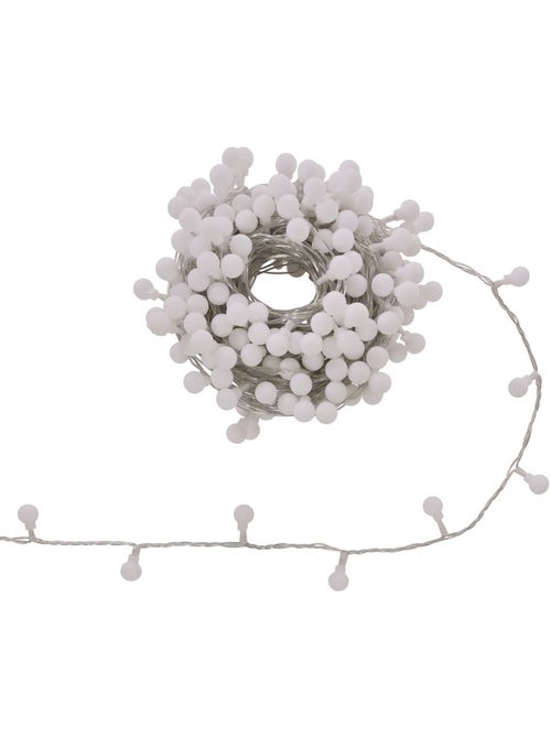 Guirlande lumineuse boules d'extérieur 17,5 m 233 led blanc chaud 13 fonctions sur secteur - Kiabi
